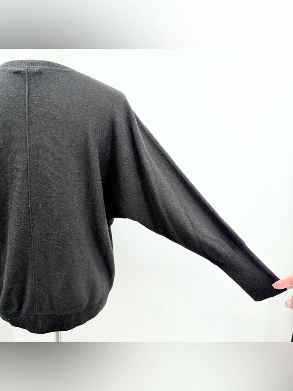 J. CREW COLLECTION Italian Cashmere Dolman Sweater Black 05066